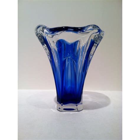 Chalet Style Blue Art Glass Vase Chairish