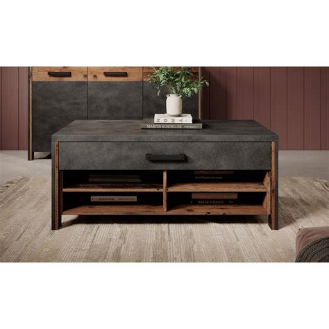 Meubella Salontafel Baron Antraciet Eiken 107 Cm Blokker