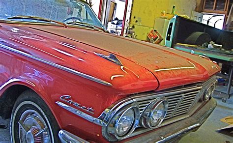 Early 60s Red Mercury Comet Convertible At Jeep Masters On S Congress