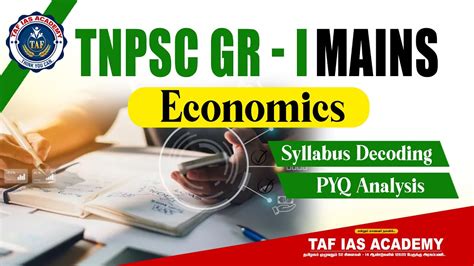 TNPSC GR I MAINS Economics Syllabus Decoding And PYQ Analysis