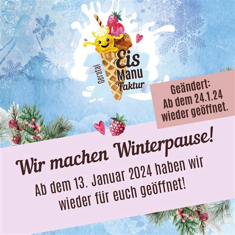 Wir W Nschen Ein Frohes Fest Winterpause Eismanufaktur Geratal