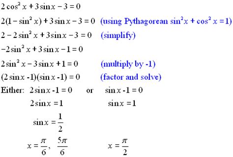 Solving Trig Equations By Factoring Answers - Tessshebaylo