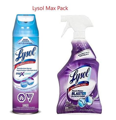 Lysol Max Pack Lysol Max Cover Disinfectant Mist Lavender 425g Lysol Mold And Mildew Foamer