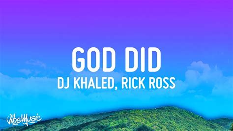 Dj Khaled God Did Lyrics Ft Rick Ross Lil Wayne Jay Z John Legend Fridayy [1 Hour