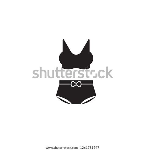 Lingierie Bikini Black Vector Concept Icon Stock Vector Royalty Free Shutterstock