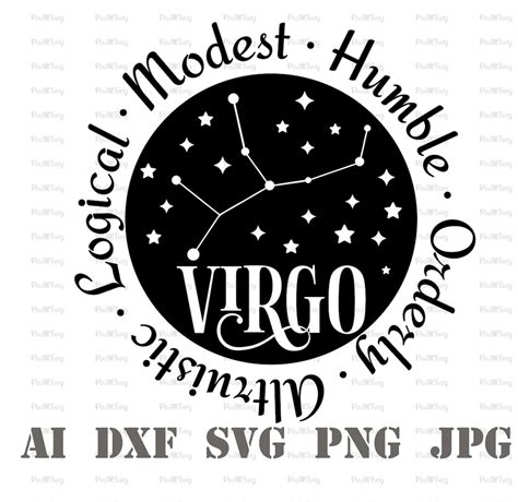 Virgo Svg Zodiac Constellations Svg Astrology Sign Svg Zodiac Sign