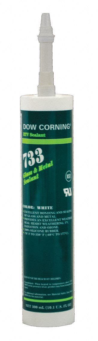 Dow Corning Sealant Cartridge 15 Min Begins To Harden 1 Day Full Cure 20° To 122°f Whites