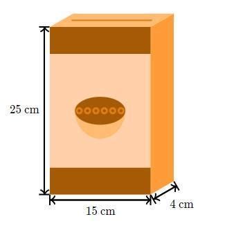 The Cereal Box Shown Below Is A Rectangular Prism Find The Surface