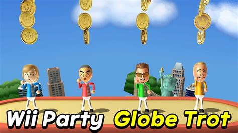 Wii Party Globe Trot Gameplay Oliver Vs Takashi Vs Cole Vs Fritz