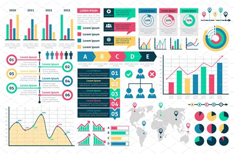 charts  diagrams graphical finance illustrations creative market