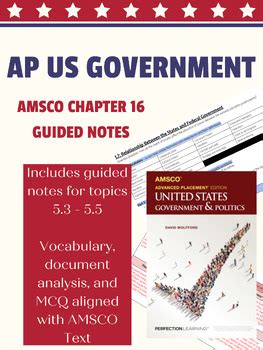 AP Government AMSCO Guided Notes Chapter 16 Topics 5 3 5 5 TPT