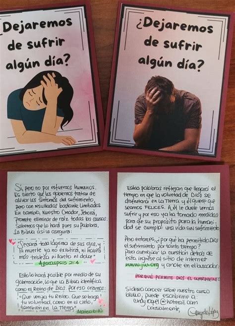 Notita para predicar por carta Dejaremos de sufrir algún día