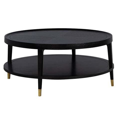 Modern Oak Round Coffee Table For Sale at 1stDibs