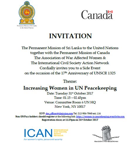 Increasing Women In Un Peacekeeping Event Ican