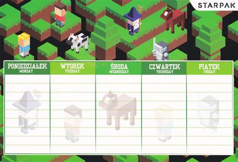 Plan Lekcji Starpak Pixel Game Plecaki Tornistry Pl