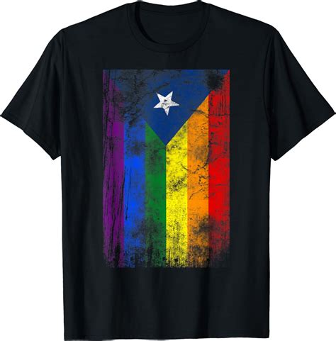 Puerto Rico Gay Flag Shirt Rainbow Lgbt Pride Gift Tee Walmart