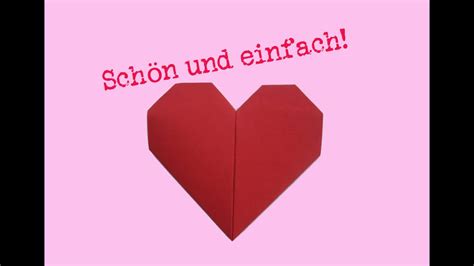 Herz aus Papier falten - einfach - Falttechnik - basteln- Herz mit