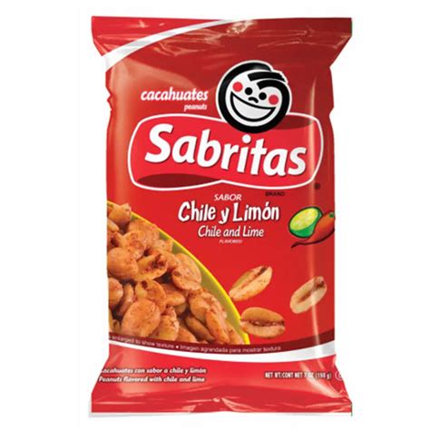 Sabritas Chile Lime Peanuts 7 Oz Case 12 Units