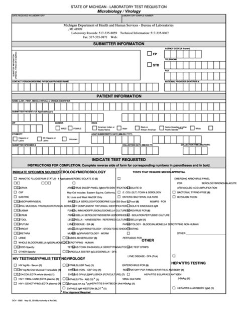 Phlebotomy Requisition Form