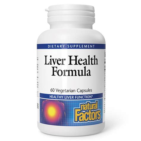 Natural Factors Liver Health Formula 60 Veggie Capsules Support Normal Liver Function Dr