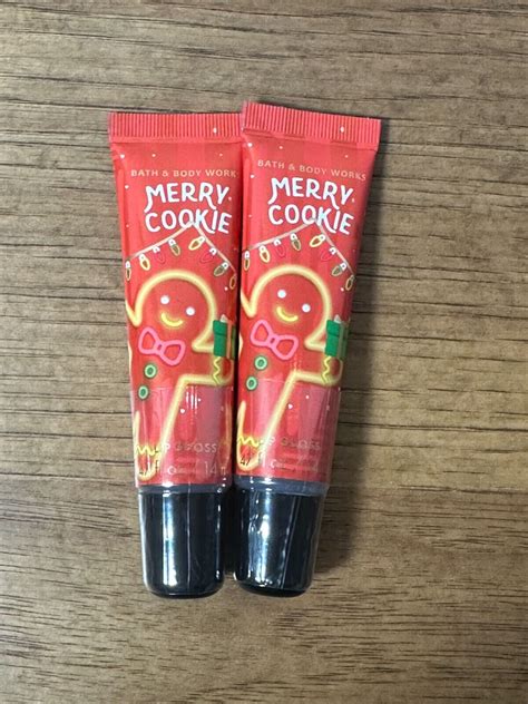 Set Of Bath Body Works Merry Cookie Lip Gloss New Sealed