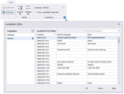 Lokalisieren Von Berichten Devexpress End User Documentation