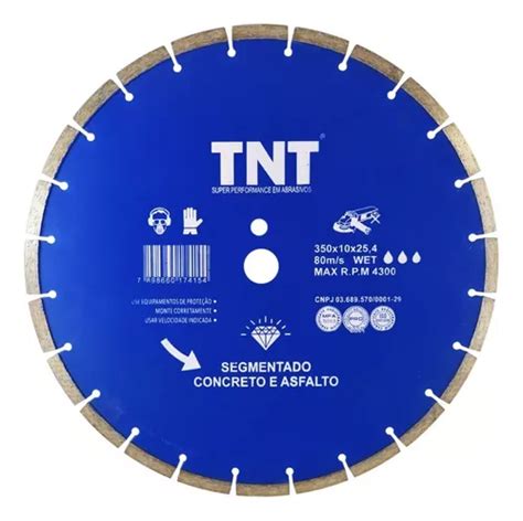 Disco Diamantado Para Concreto E Asfalto 350mm Tnt Parcelamento Sem Juros