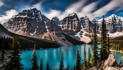 Premium Ai Image Moraine Lake In The Valley Of Ten Peaks Banff