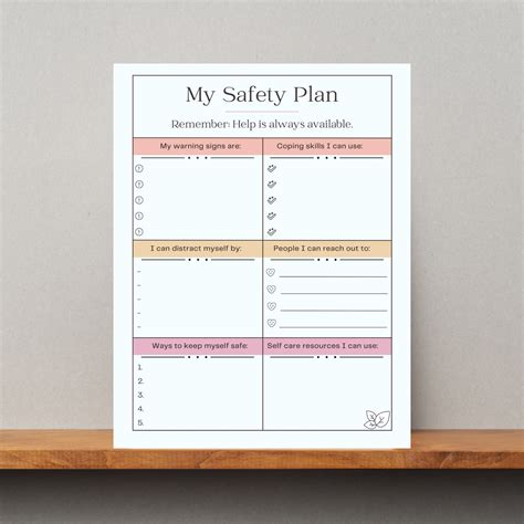 Mental Health Safety Plan Worksheet