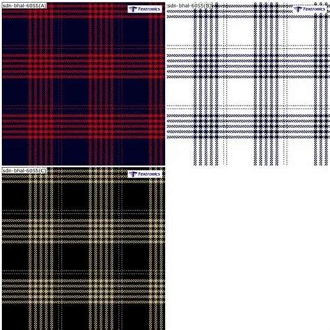 Poly Blend Inch Yarn Dyed Brokan Twill Check Shirting Fabric