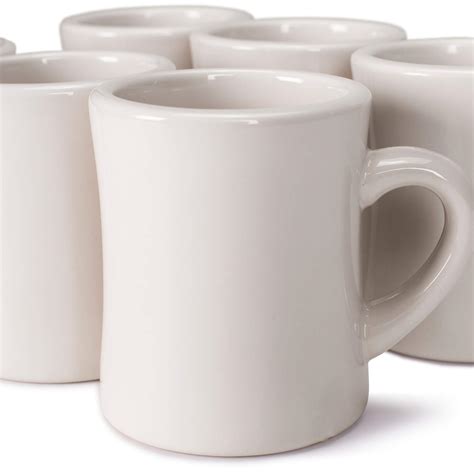 6 Pack Diner Coffee Mugs Tea And Hot Beverages 10oz Classic Pure