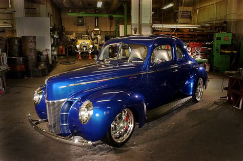 1940 Ford Deluxe Coupe Street Rod Hotrod Hot Blue Usa