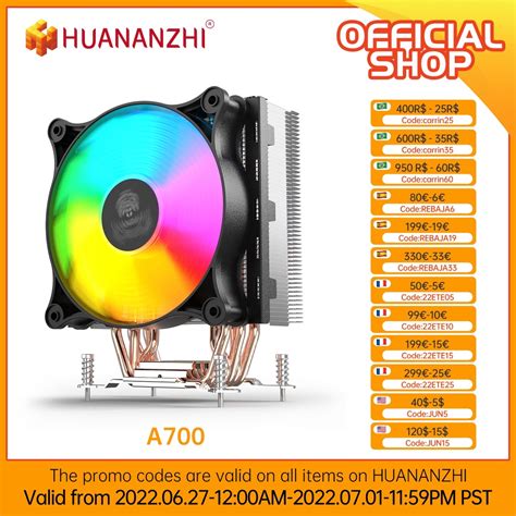 Jual Preorder Huananzhi A Copper Heat Pipe Led Cpu Cooler Cooling