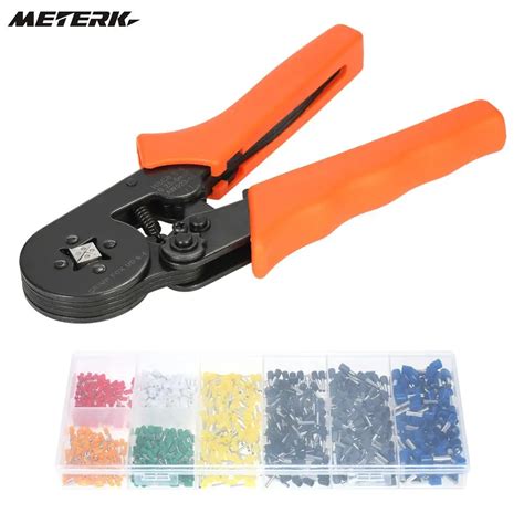 Multi Cable Wire Crimper Ferrule Crimping Pliers Tool + 800Pcs Copper ...