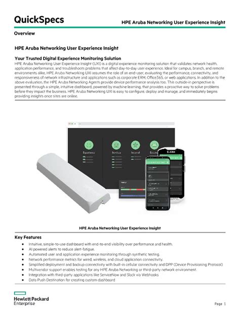 Hpe Aruba Networking User Experience Insight