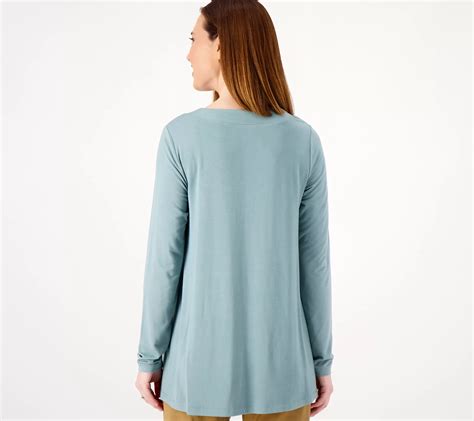 Susan Graver Lifestyle Regular Spa Knit V Neck Tunic