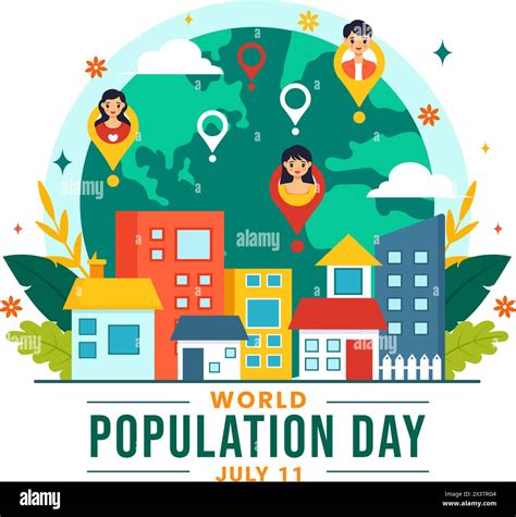 World Population Day Vector Illustration On Th July To Raise