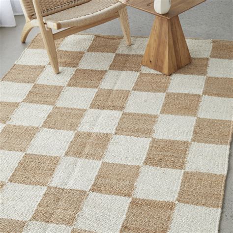 Network Rugs Clio Check Jute Rug Temple And Webster