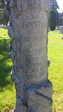 Anna Marie Bach Rennfeldt 1839 1906 Memorial Find A Grave