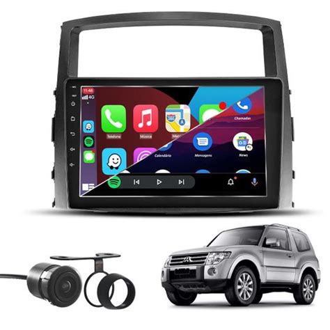 Kit Multimídia MP8 9 Polegadas Carplay Pajero Full 08 12 Tay Tech