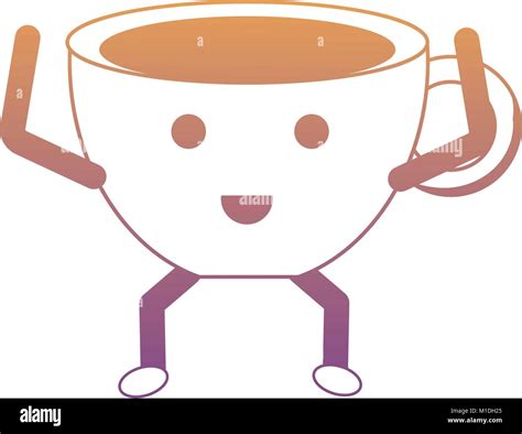 Kawaii Coffee Mug Icon Stock Vector Image And Art Alamy