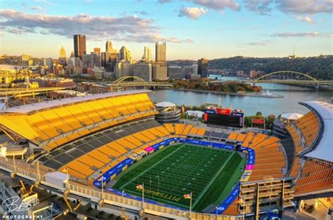 Heinz Field Pittsburgh Skyline and Fall Foliage at the Point | Etsy