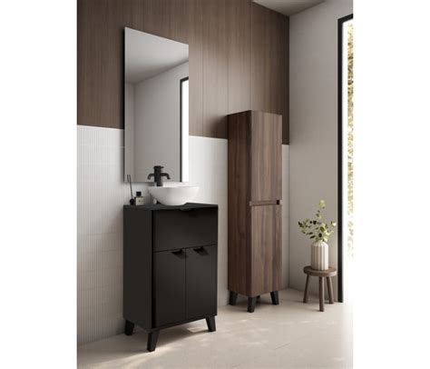 Conjunto mueble de baño fondo reducido 35 5 cm con lavabo sobre