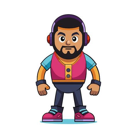 Beautiful Professional Cartoon Character Design Vector Illustration