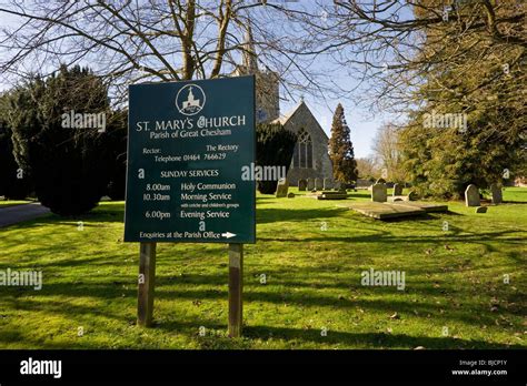 St Mary S Parish Church Sign A Notice In Chesham A Chilterns Town In