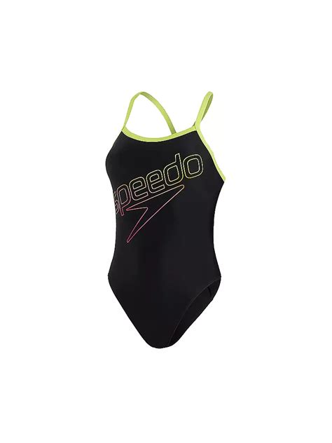 Speedo Damen Badeanzug Boom Plmt Trsp Msbk Af Schwarz