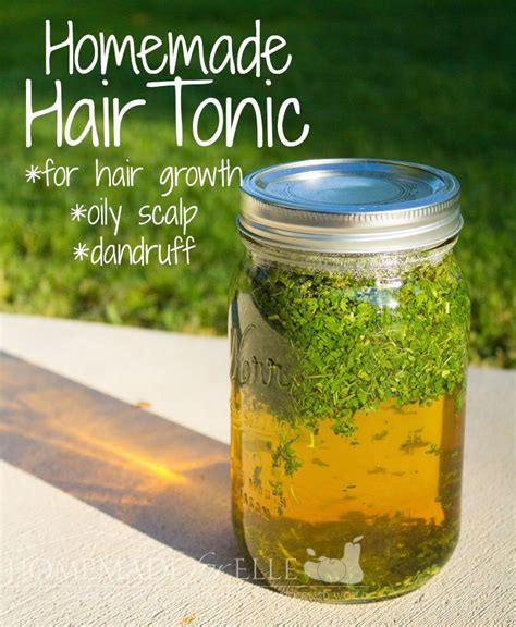 Easy Homemade Hair Tonic Recipe Hair Tonic Homemade Hair Products Treating Oily Scalp