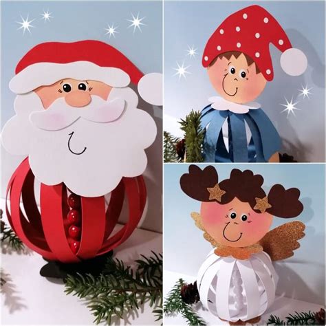 Weihnachtsfiguren Aus Papierstreifen Zum Selbermachen Weihnachtsdeko