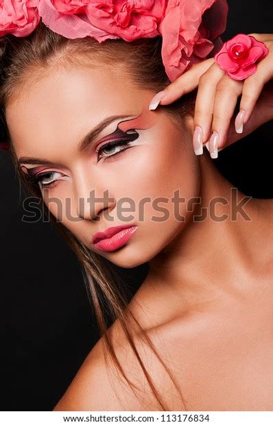 Sexy Brunette Woman Face Art Stock Photo Shutterstock