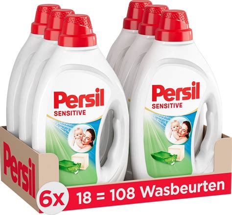 Persil Sensitive Vloeibaar Wasmiddel Voordeelverpakking 6 X 18